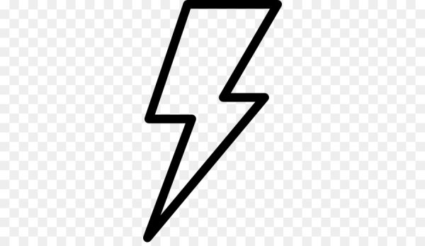 Значок молнии на белом фоне