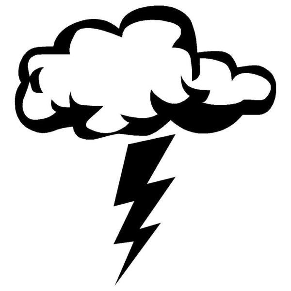 Молния трафарет