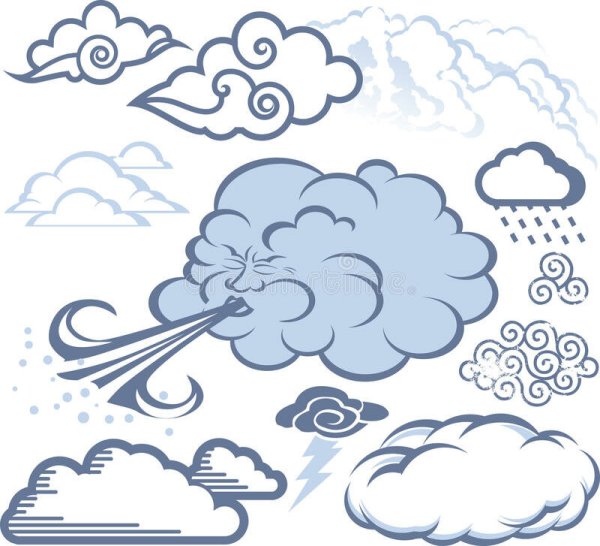 Облако с ветром для детей