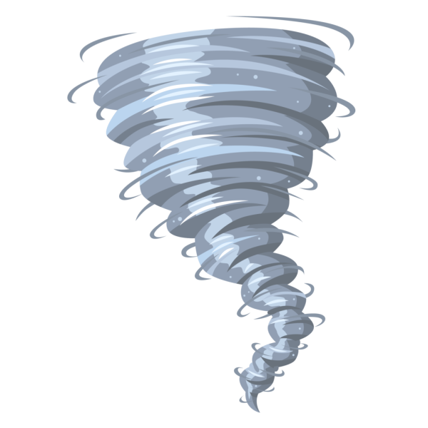 Смерч на белом фоне