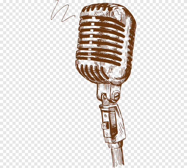 Стилизованный ретро микрофон