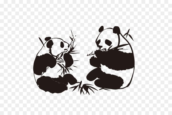 Панда силуэт