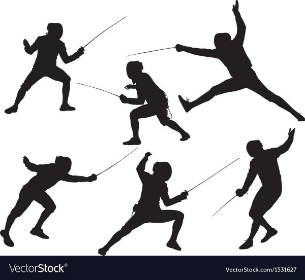 Фехтование силуэт