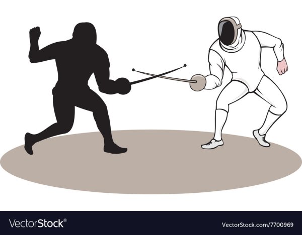 Фехтовальщик мультяшный