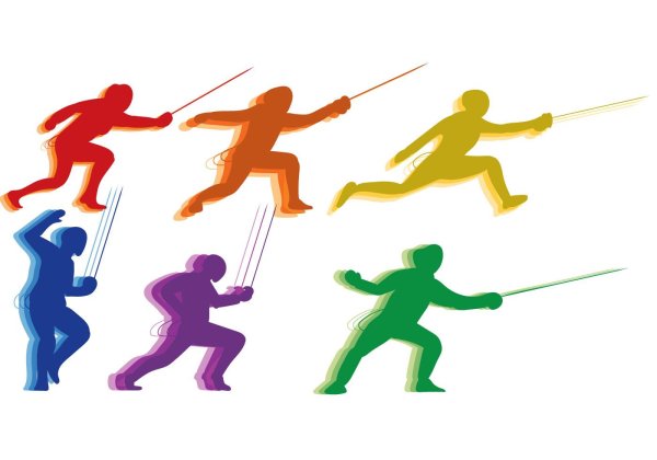 Фехтовальщик вектор