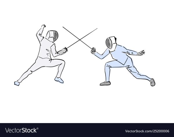 Фехтование рисунок карандашом