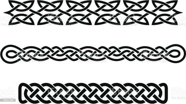 Плетенка узор черно белый