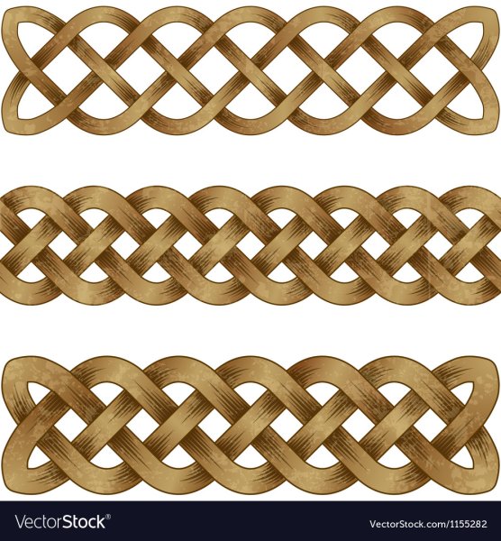 Орнамент плетеная косичка