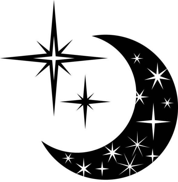 Луна и звезды