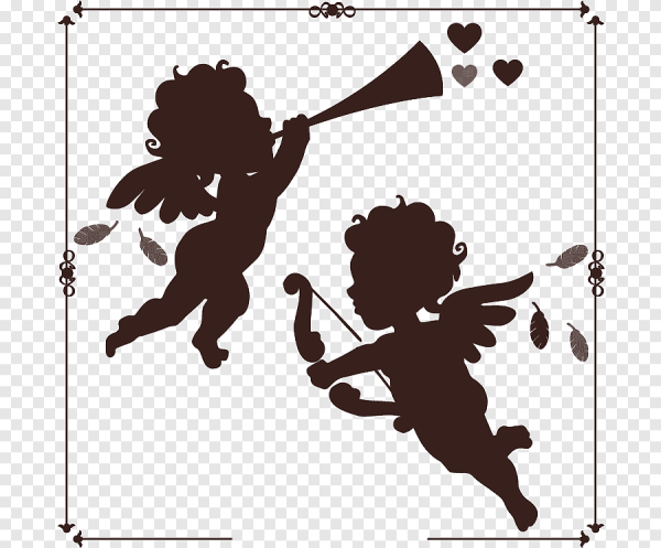 Ангелочек силуэт