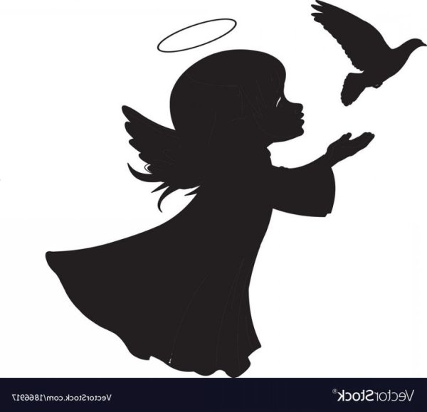 Ангелочек с голубем