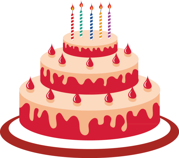 Мультяшный тортик на прозрачном фоне