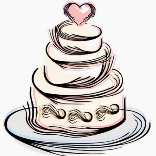 Торт набросок на прозрачном фоне