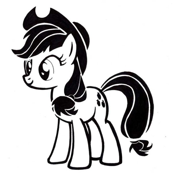 Трафарет пони