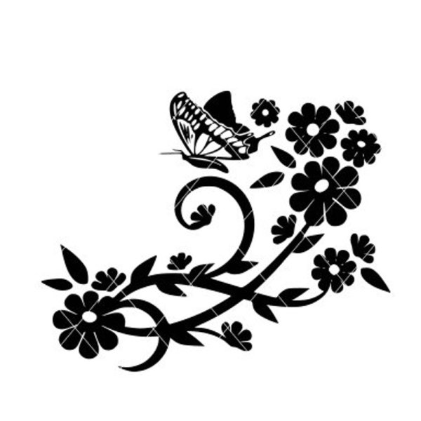 Растительные трафареты для декора