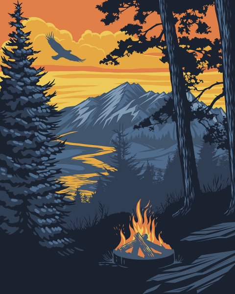 Векторная Графика пейзаж