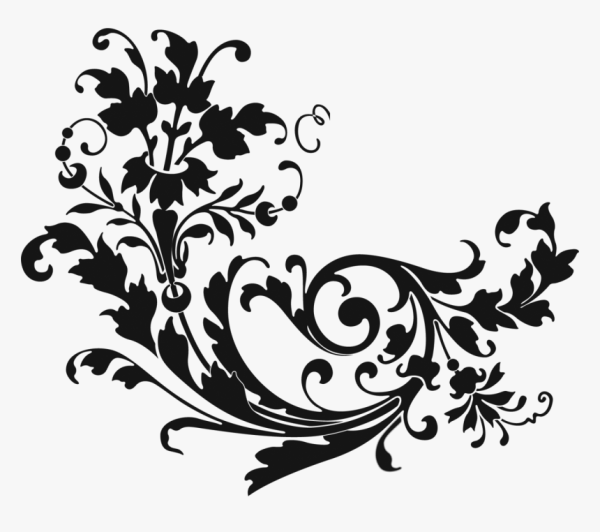 Симметричный цветочный орнамент