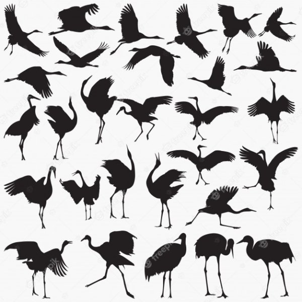 Журавли векторные