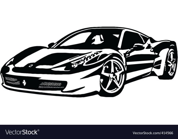 Машина черно белая