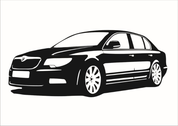 Шкода Суперб вектор