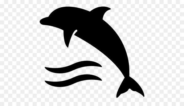 Трафарет дельфина
