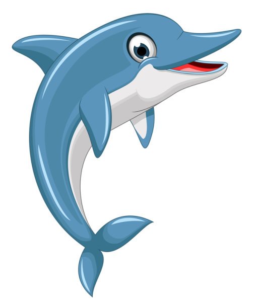 Дельфины мультяшные