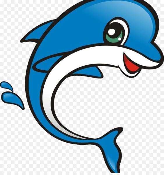 Дельфины мультяшные