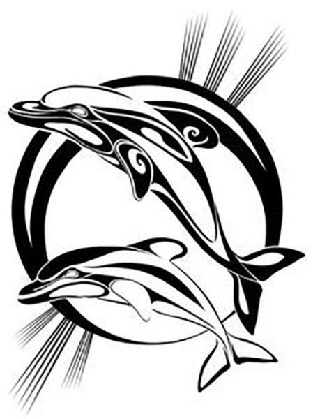 Дельфин стилизация