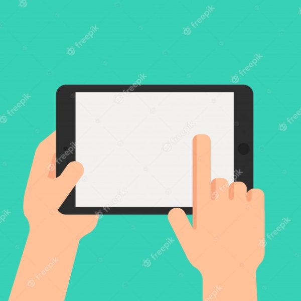 Планшет в руках вектор