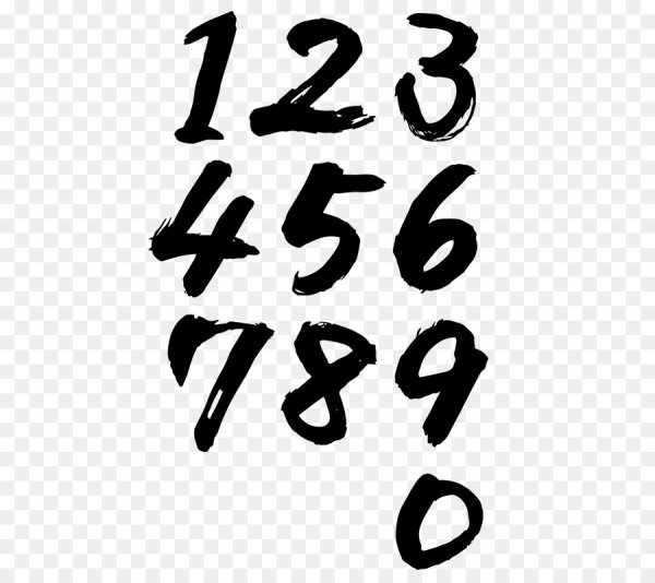 Цифры разными шрифтами