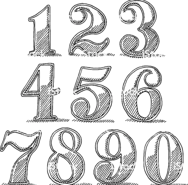 Красивые цифры трафарет