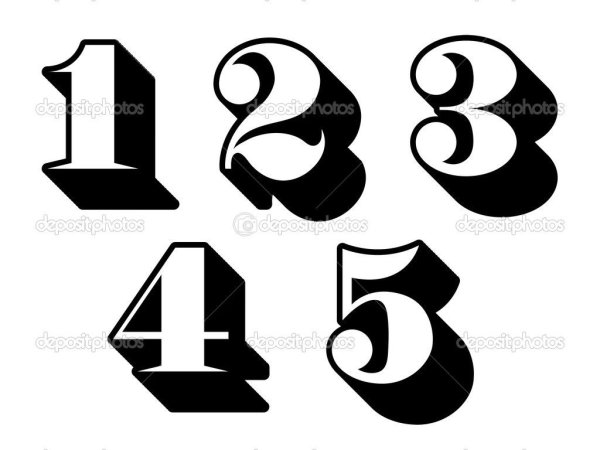 Цифры 1 2 3 4 5