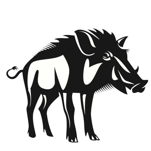 Трафарет кабана