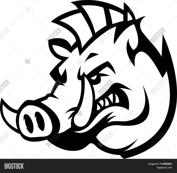 Трафарет кабана