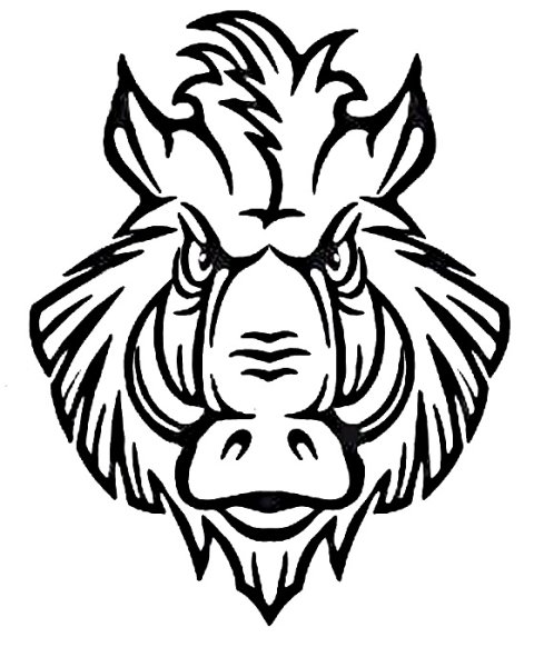 Трафарет кабана