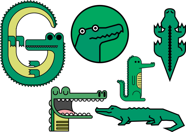 Крокодил стилизация