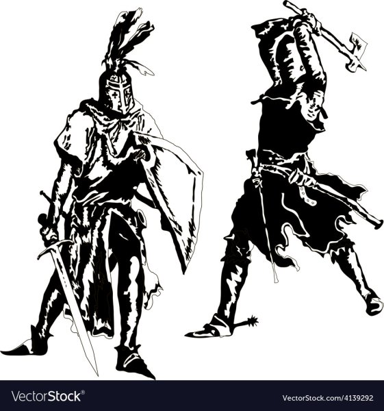 Рыцари тевтонцы силуэт