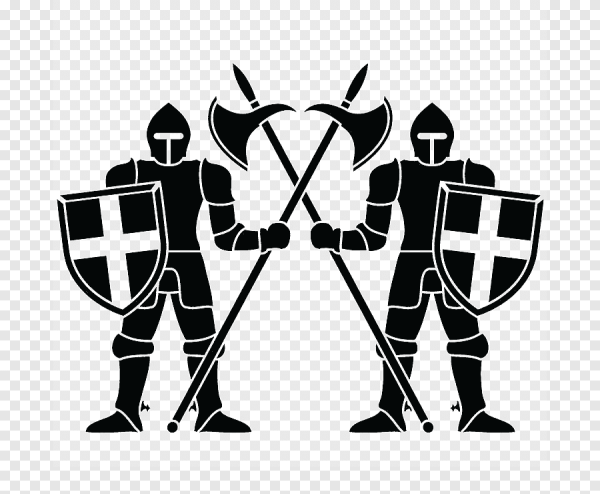 Средневековый рыцарь вектор