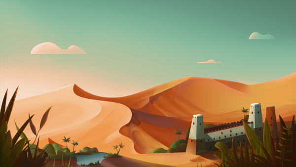 Иллюстрация пустыни