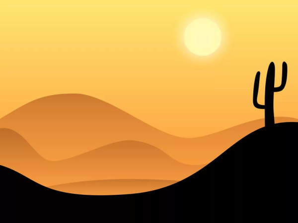 Пустыня Векторная Графика