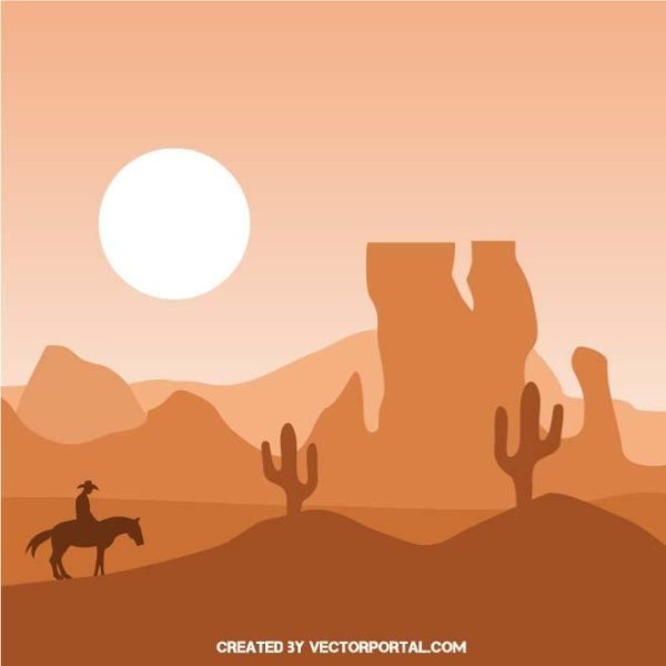 Пустыня Векторная Графика