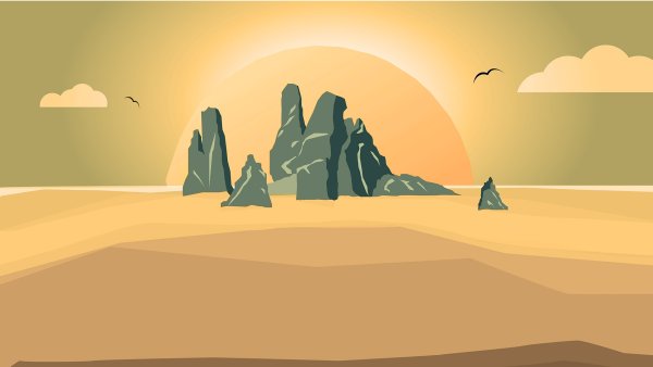 Пустыня мультяшная