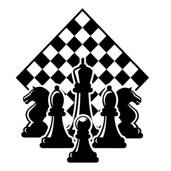 Шахматная доска черно белая