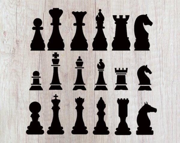 Шахматные фигуры силуэт