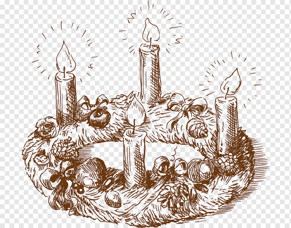 Свеча графический рисунок