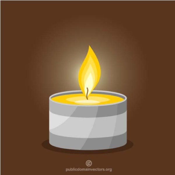 Свет от свечи вектор