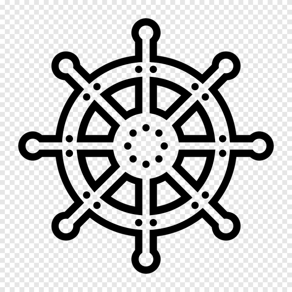 Штурвал черно белый