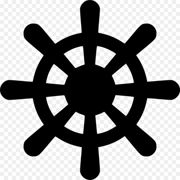 Штурвал черно белый