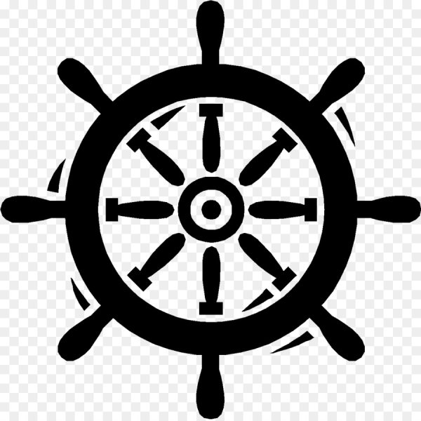 Штурвал черно белый