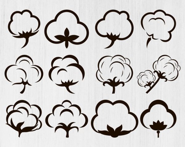 Векторный значок хлопка